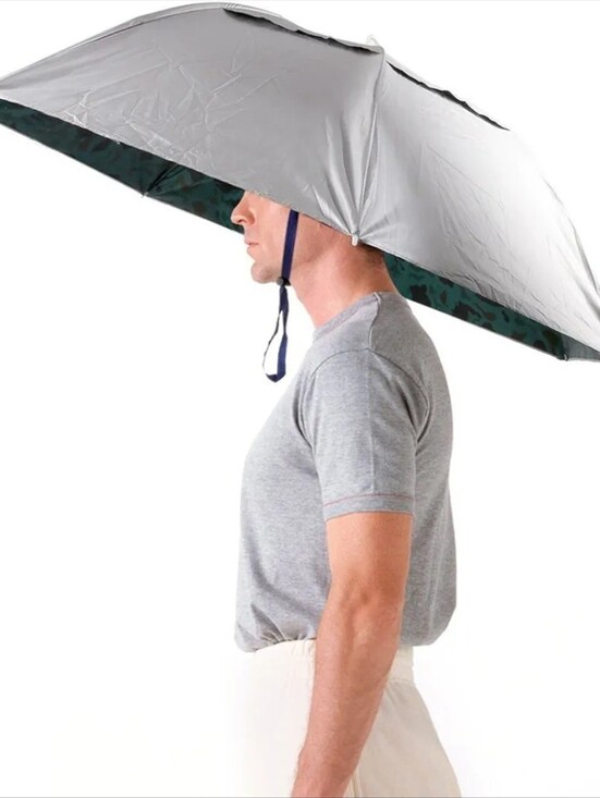 LuWint Accessories - NWOT Head Umbrella - Camo & Silver